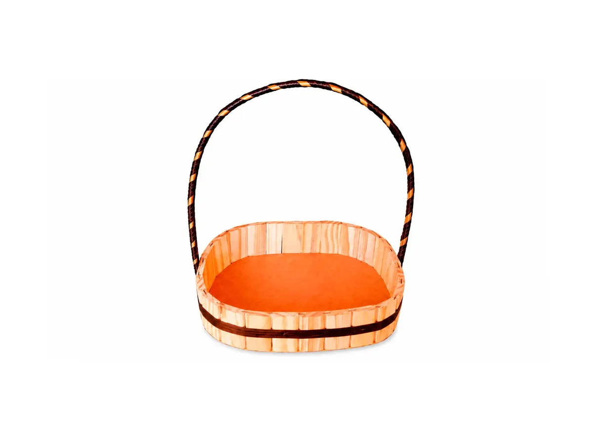Cesta Oval de Madeira