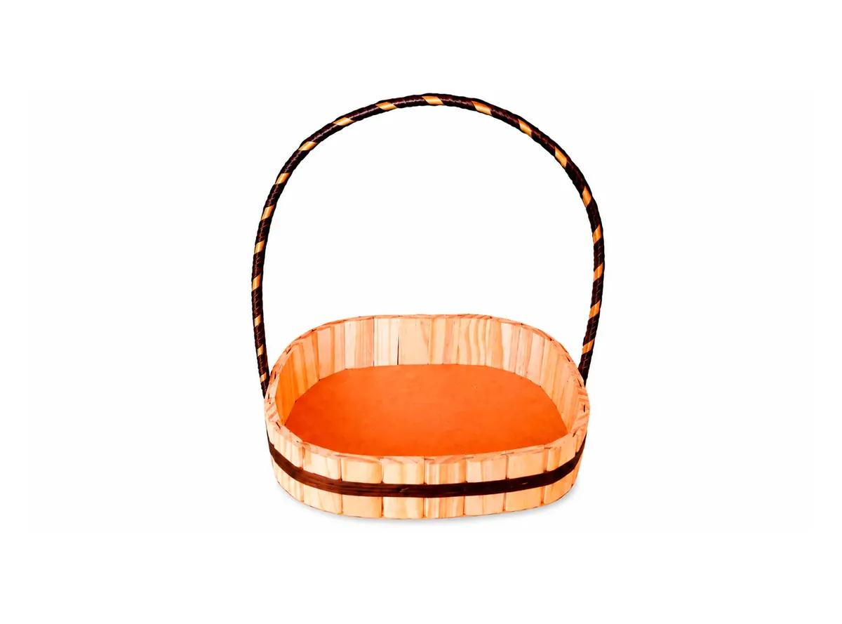 Cesta Oval de Madeira