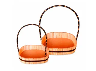 Cesta Oval de Madeira